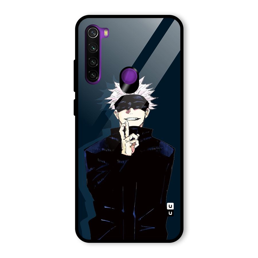Satoru Gojo Glass Back Case for Redmi Note 8
