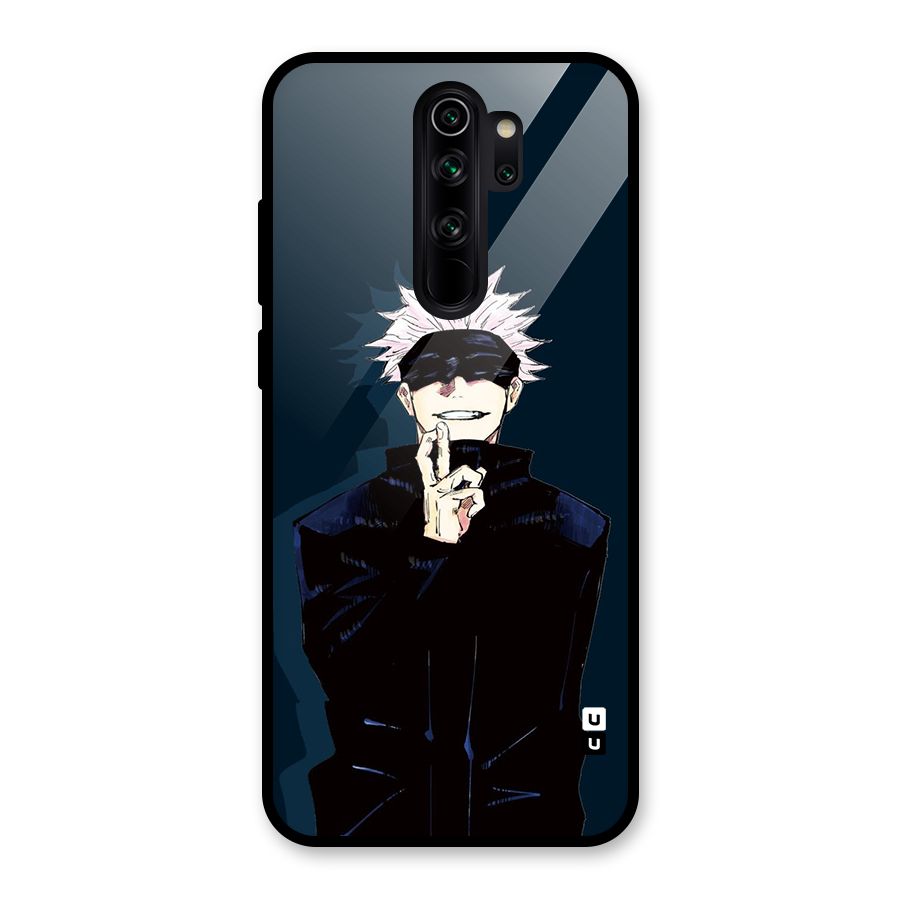 Satoru Gojo Glass Back Case for Redmi Note 8 Pro