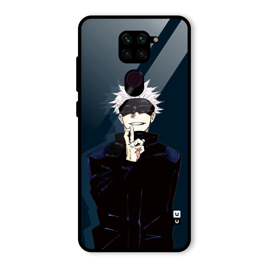 Satoru Gojo Glass Back Case for Redmi Note 9