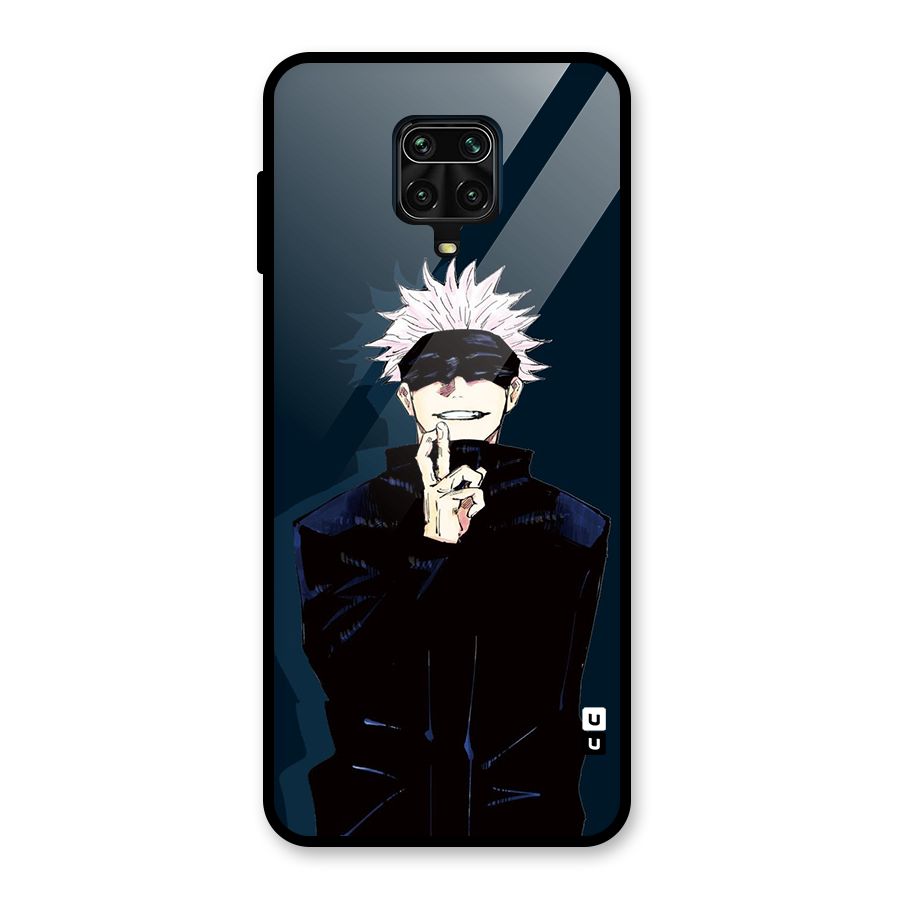 Satoru Gojo Glass Back Case for Redmi Note 9 Pro
