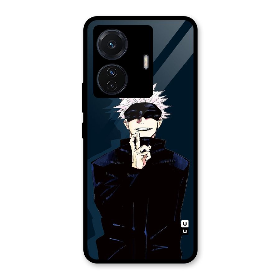 Satoru Gojo Glass Back Case for Vivo T1 Pro