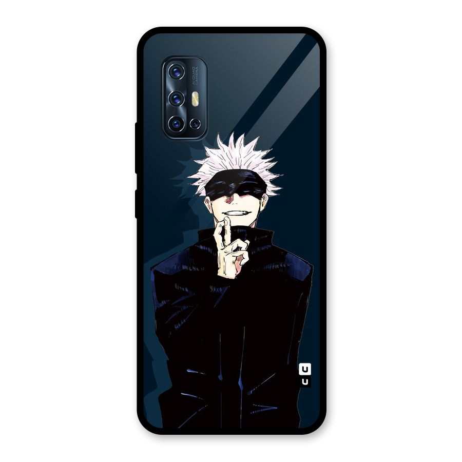 Satoru Gojo Glass Back Case for Vivo V17