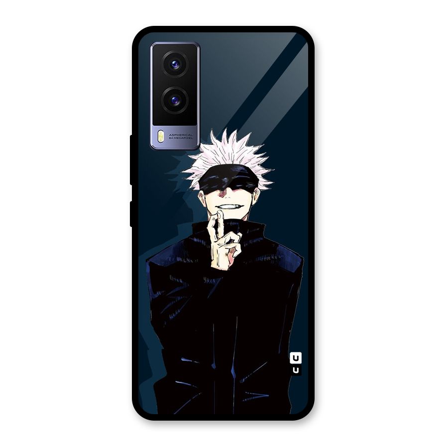 Satoru Gojo Glass Back Case for Vivo V21e 5G