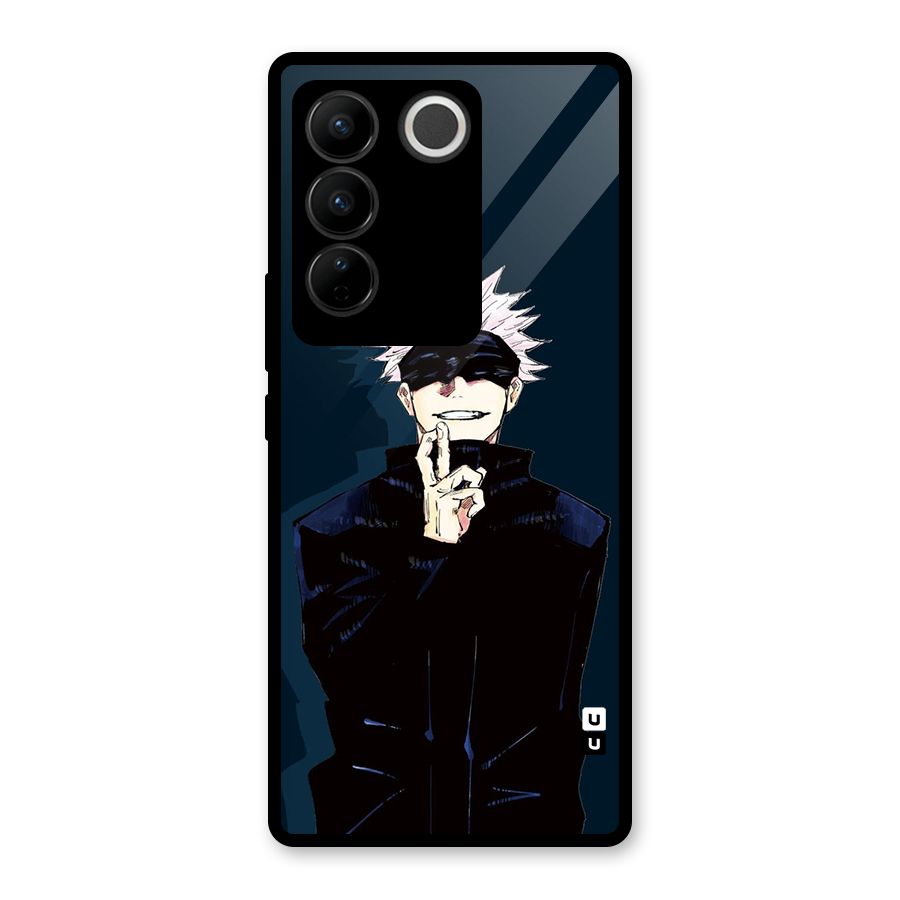 Satoru Gojo Glass Back Case for Vivo V27