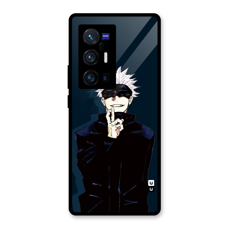 Satoru Gojo Glass Back Case for Vivo X70 Pro Plus