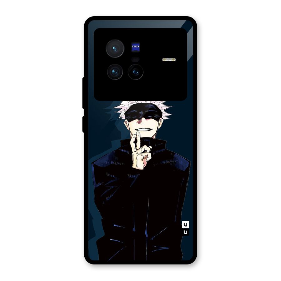 Satoru Gojo Glass Back Case for Vivo X80