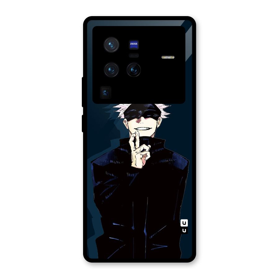 Satoru Gojo Glass Back Case for Vivo X80 Pro