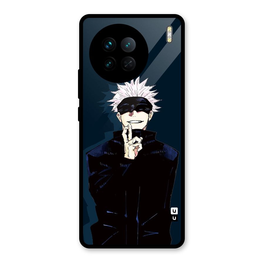 Satoru Gojo Glass Back Case for Vivo X90