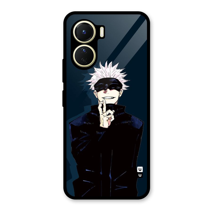 Satoru Gojo Glass Back Case for Vivo Y16