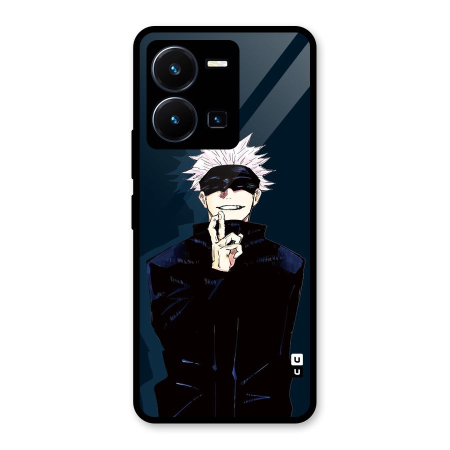 Satoru Gojo Glass Back Case for Vivo Y35