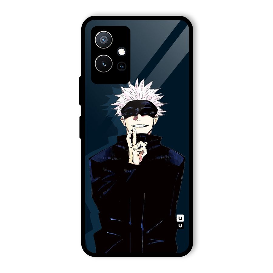 Satoru Gojo Glass Back Case for Vivo Y75 5G