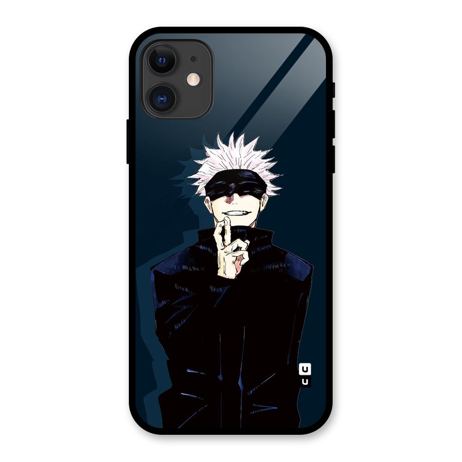Satoru Gojo Glass Back Case for iPhone 11