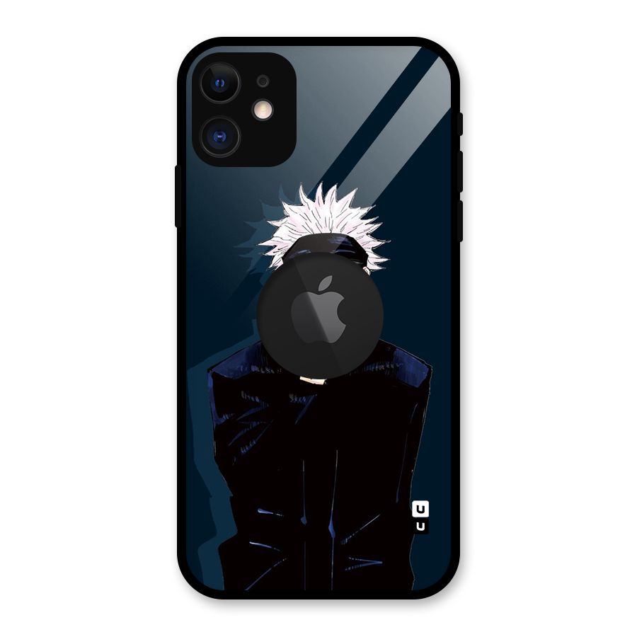 Satoru Gojo Glass Back Case for iPhone 11 Logo Cut
