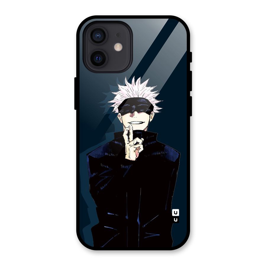 Satoru Gojo Glass Back Case for iPhone 12