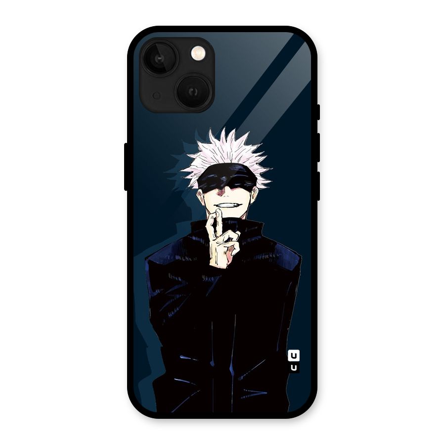 Satoru Gojo Glass Back Case for iPhone 13