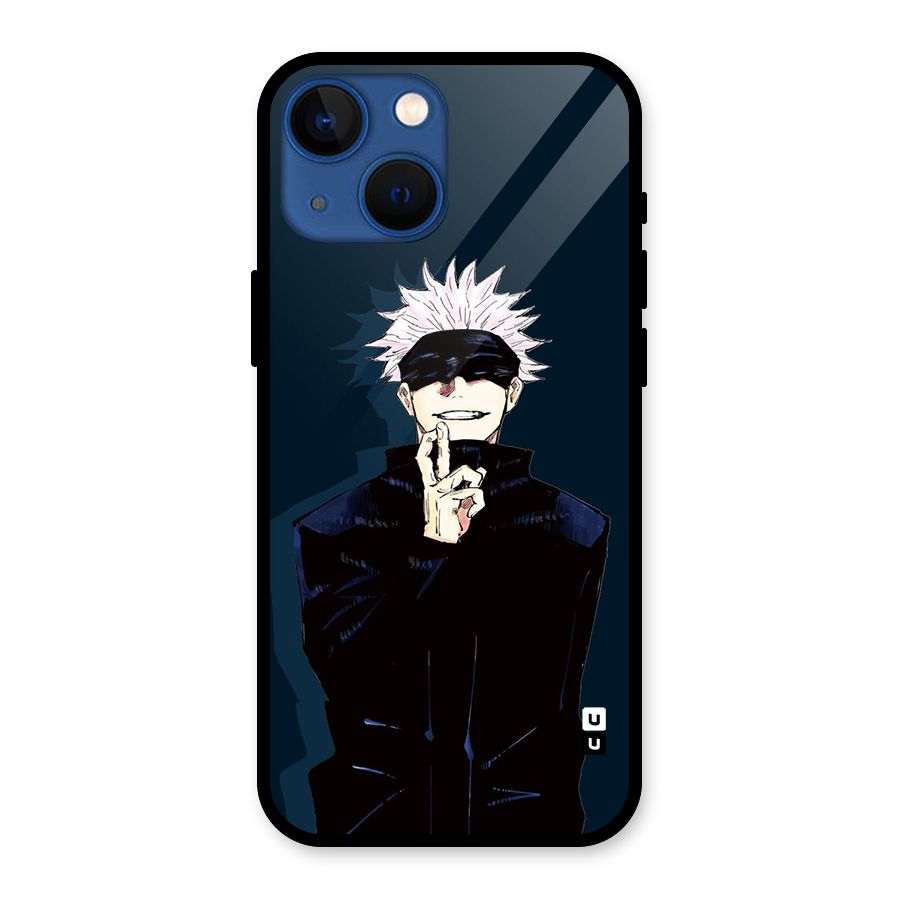 Satoru Gojo Glass Back Case for iPhone 13 Mini