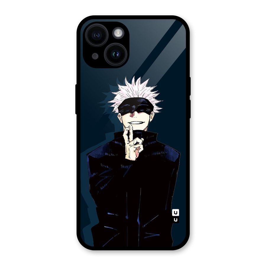 Satoru Gojo Glass Back Case for iPhone 14