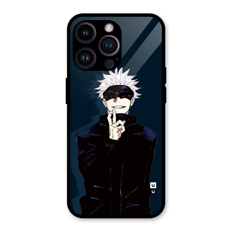 Satoru Gojo Glass Back Case for iPhone 14 Pro Max