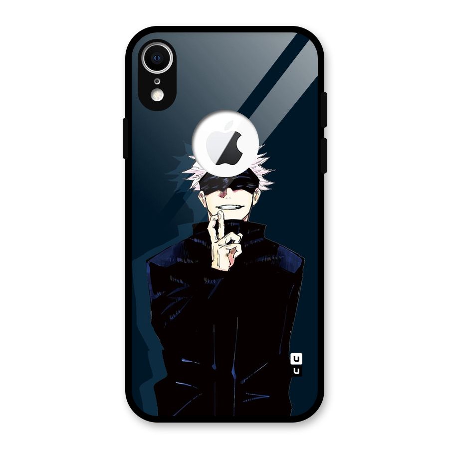 Satoru Gojo Glass Back Case for iPhone XR Logo Cut