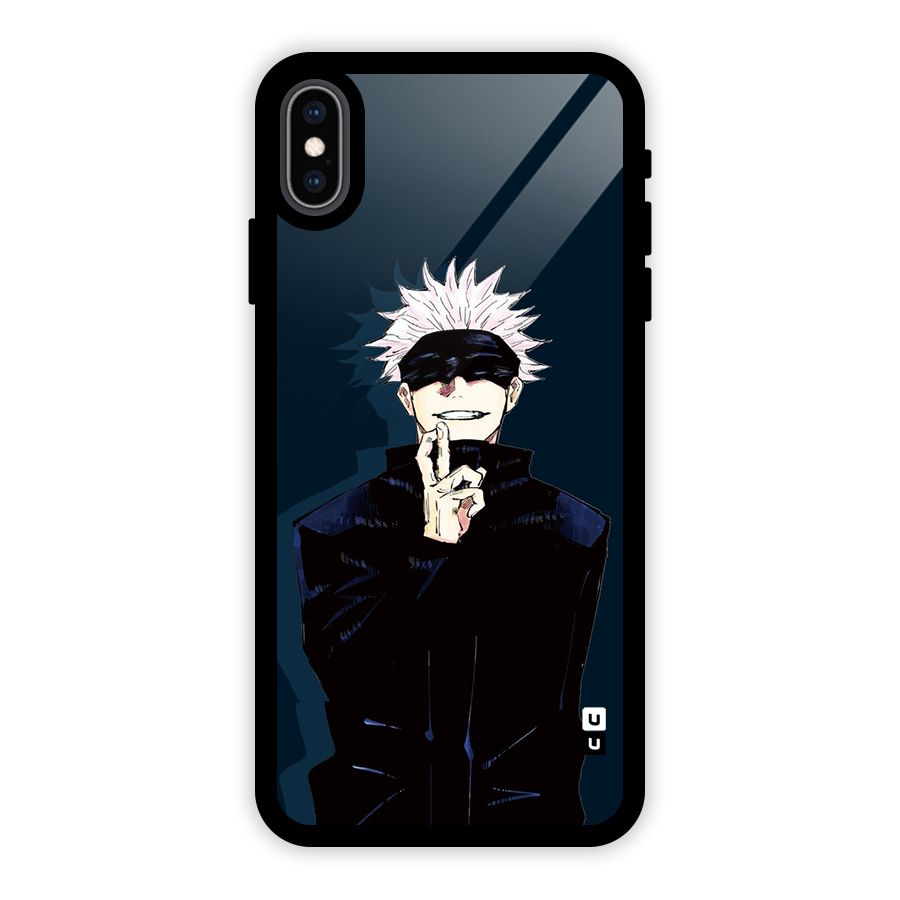 Satoru Gojo Glass Back Case for iPhone XS Max