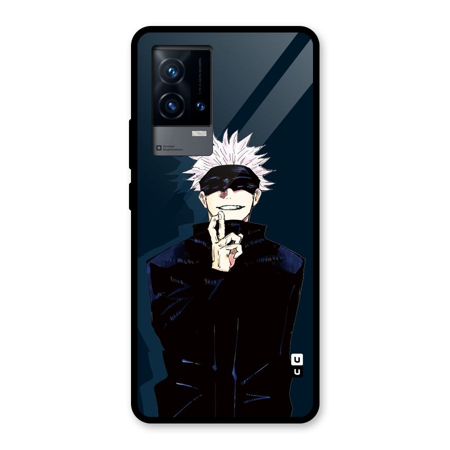 Satoru Gojo Glass Back Case for iQOO 9 5G