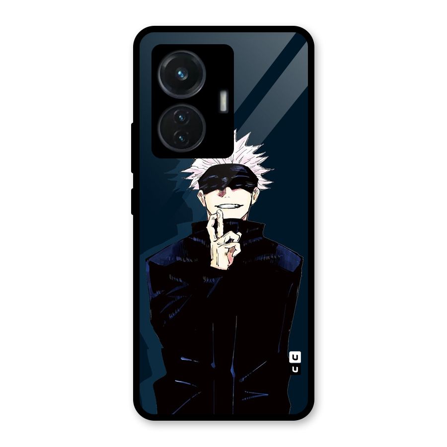 Satoru Gojo Glass Back Case for iQOO Z6 44W