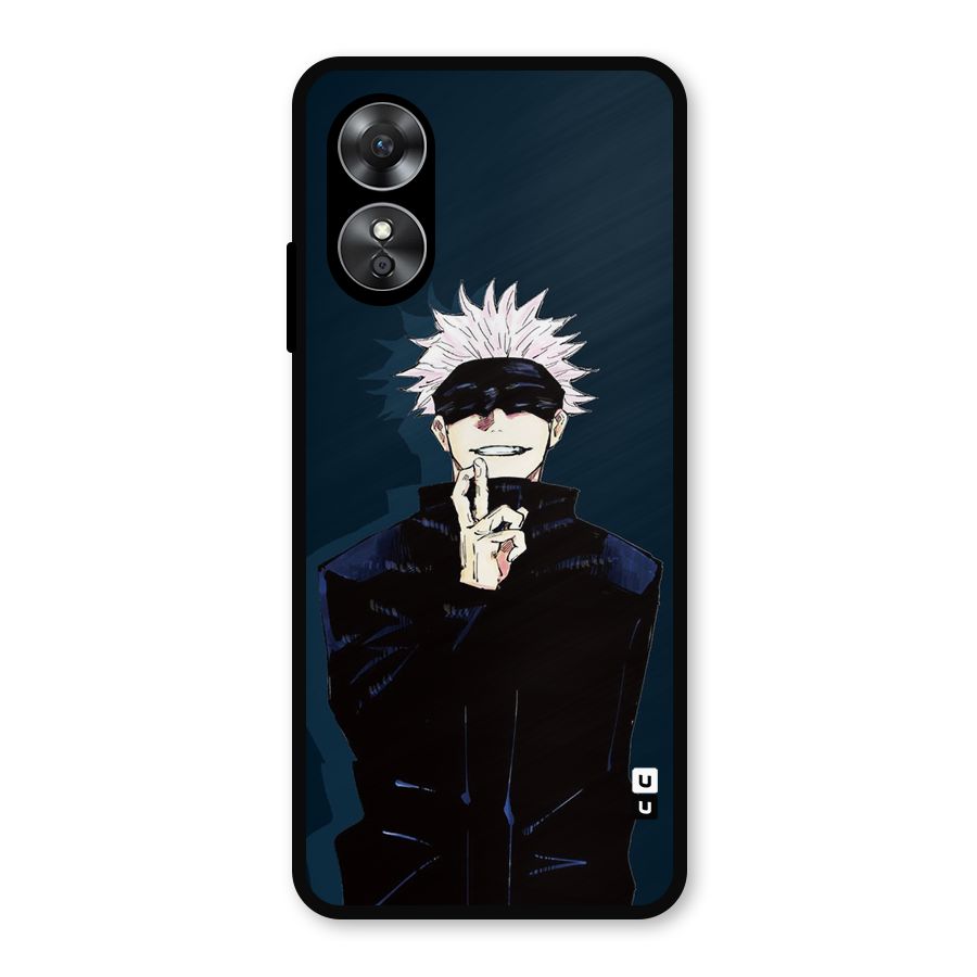 Satoru Gojo Metal Back Case for Oppo A17