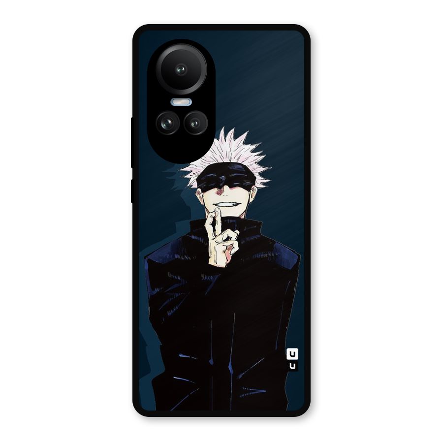 Satoru Gojo Metal Back Case for Oppo Reno10 Pro