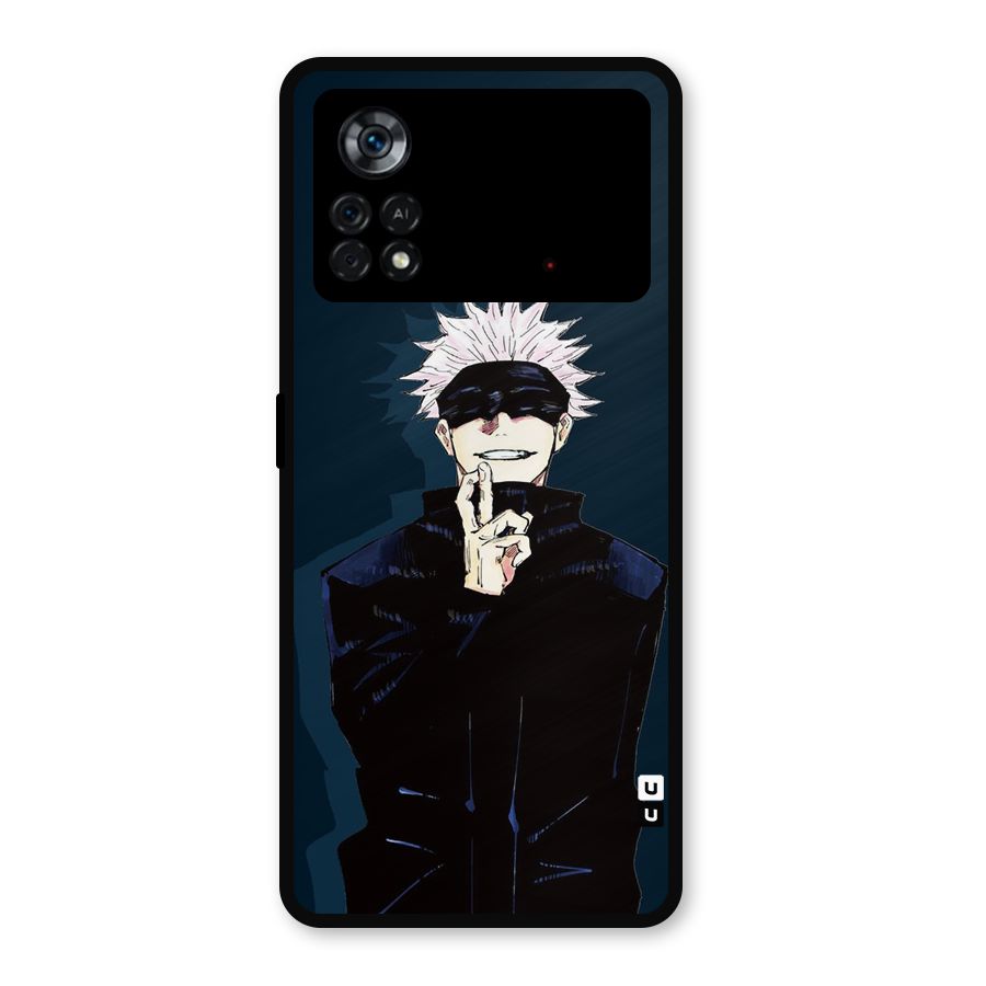 Satoru Gojo Metal Back Case for Poco X4 Pro 5G