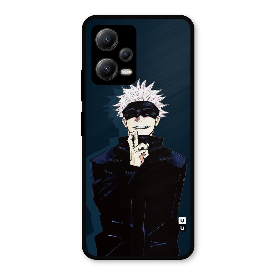 Satoru Gojo Metal Back Case for Redmi Note 12 5G