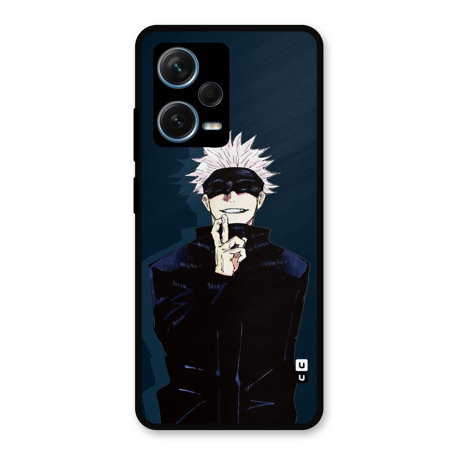 Satoru Gojo Metal Back Case for Redmi Note 12 Pro Plus 5G