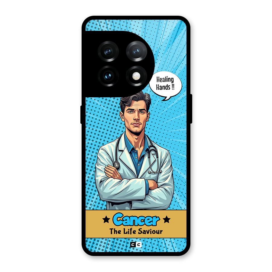 Saviour Cancer Glass Back Case for OnePlus 11
