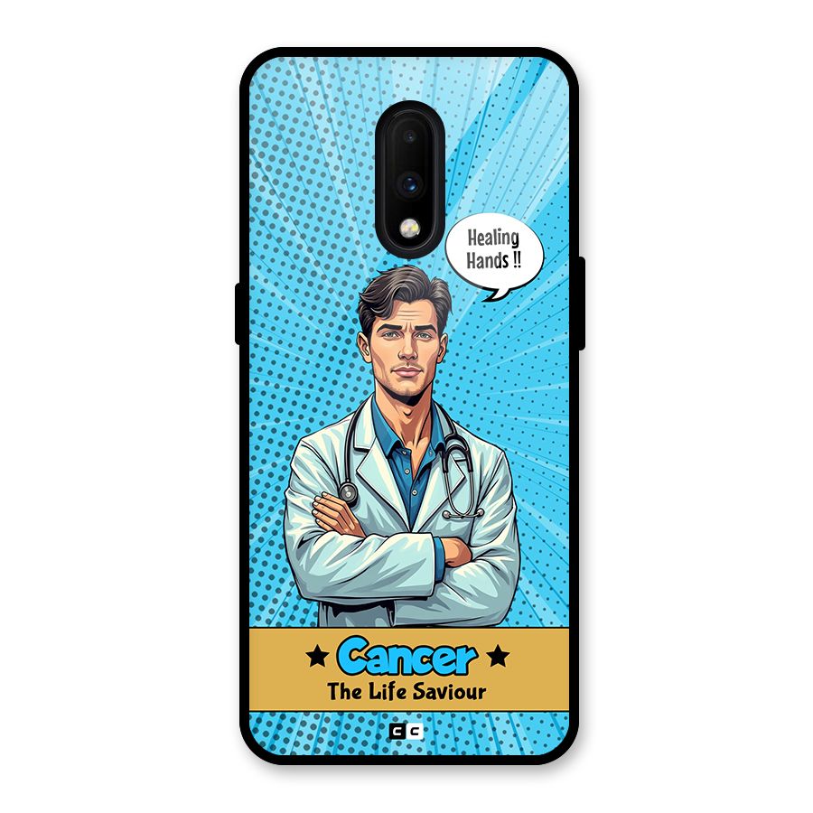 Saviour Cancer Glass Back Case for OnePlus 7