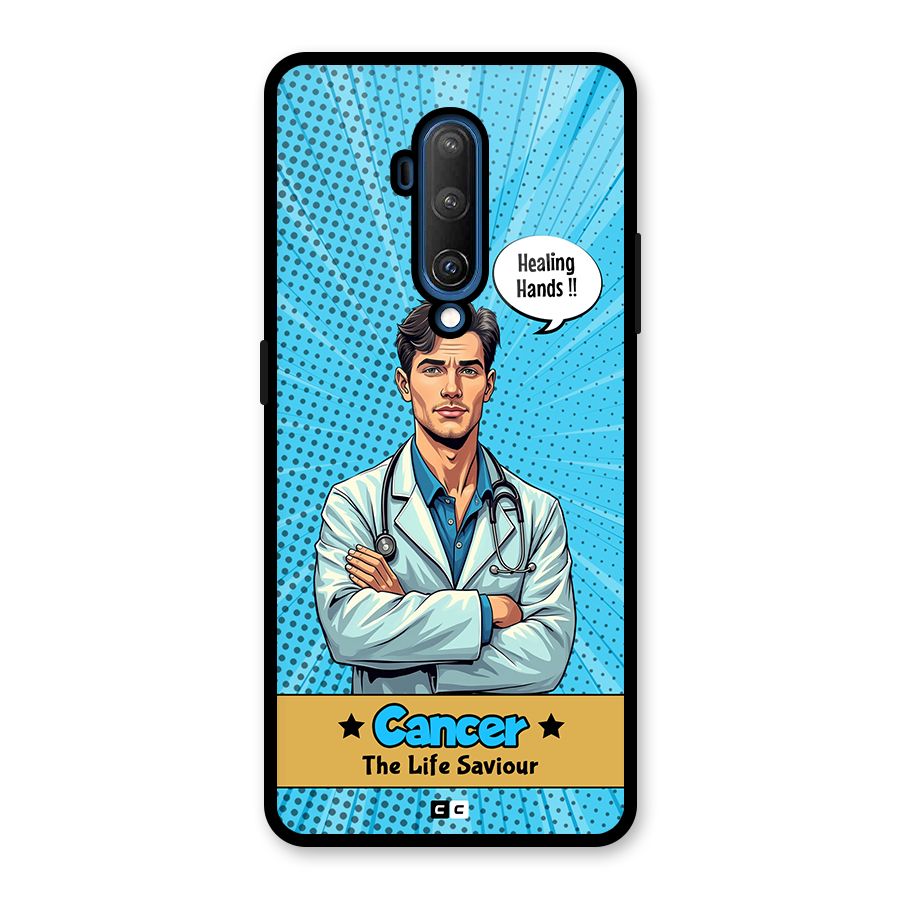 Saviour Cancer Glass Back Case for OnePlus 7T Pro