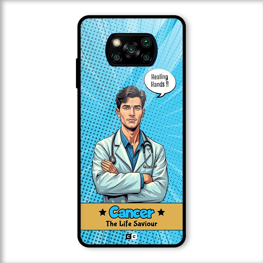 Saviour Cancer Glass Back Case for Poco X3
