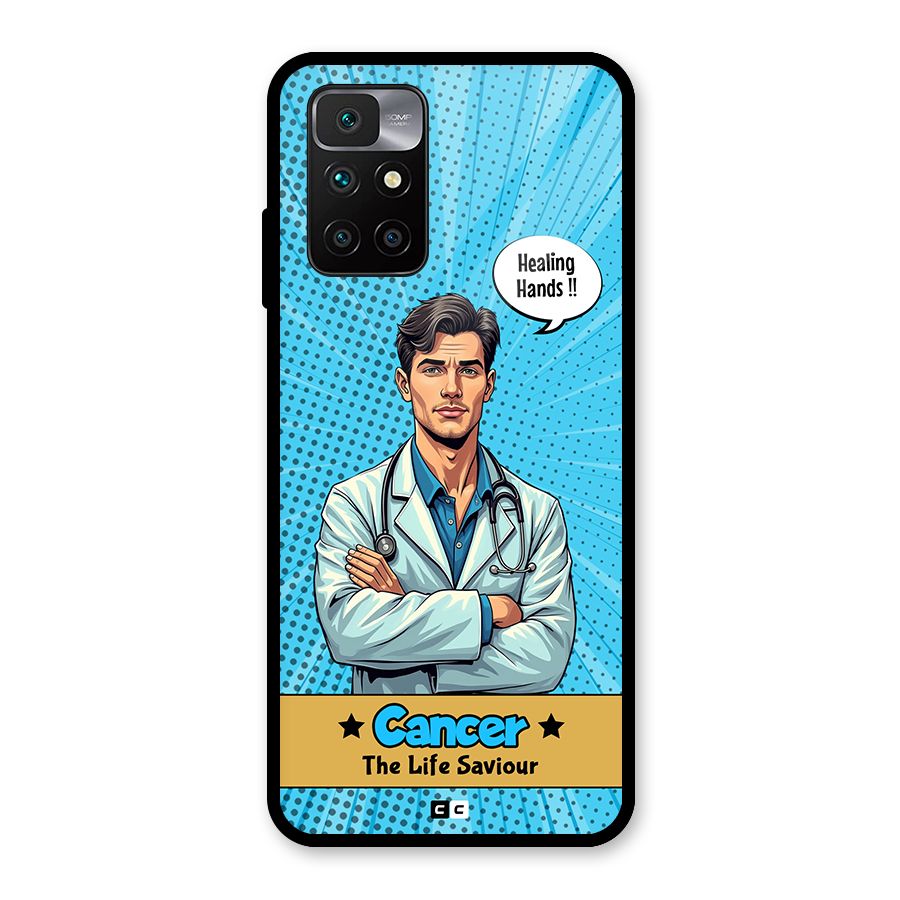 Saviour Cancer Glass Back Case for Redmi 10 Prime