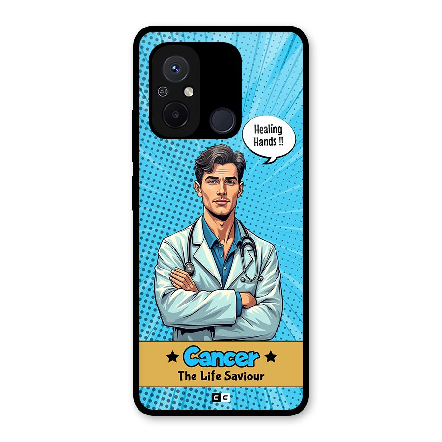 Saviour Cancer Glass Back Case for Redmi 12C