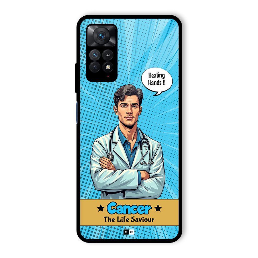 Saviour Cancer Glass Back Case for Redmi Note 11 Pro Plus 5G