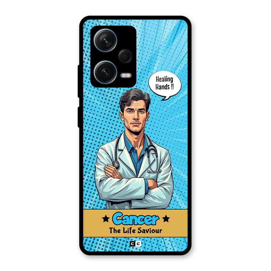 Saviour Cancer Glass Back Case for Redmi Note 12 Pro Plus 5G