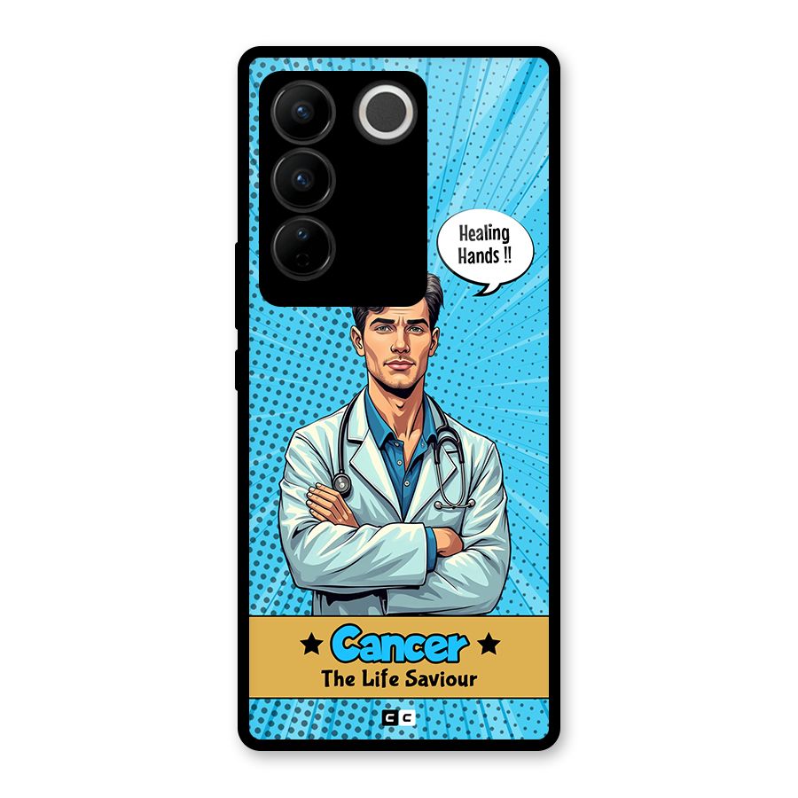 Saviour Cancer Glass Back Case for Vivo V27