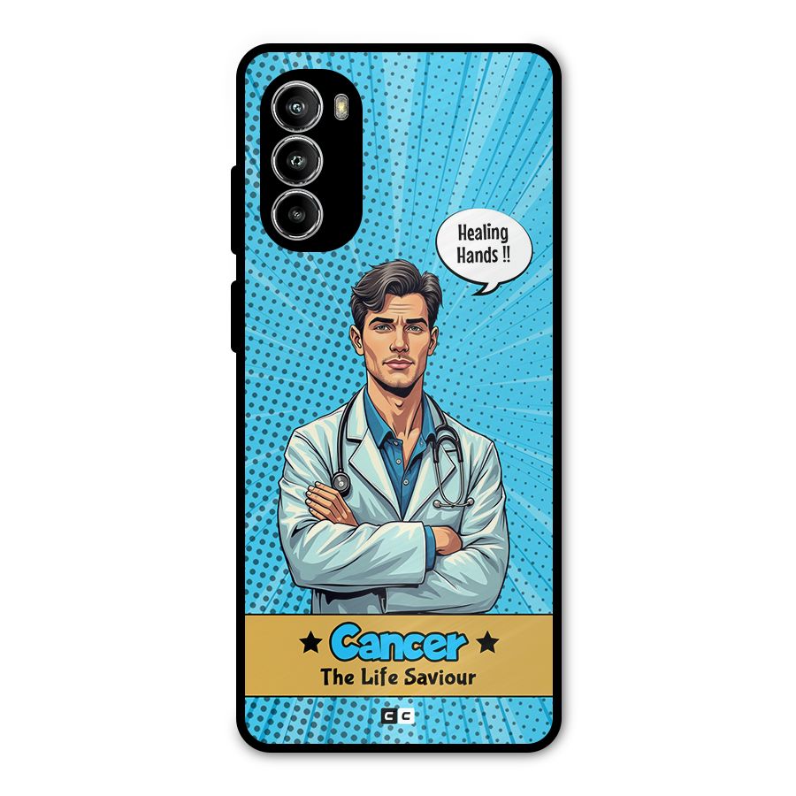 Saviour Cancer Metal Back Case for Moto G82