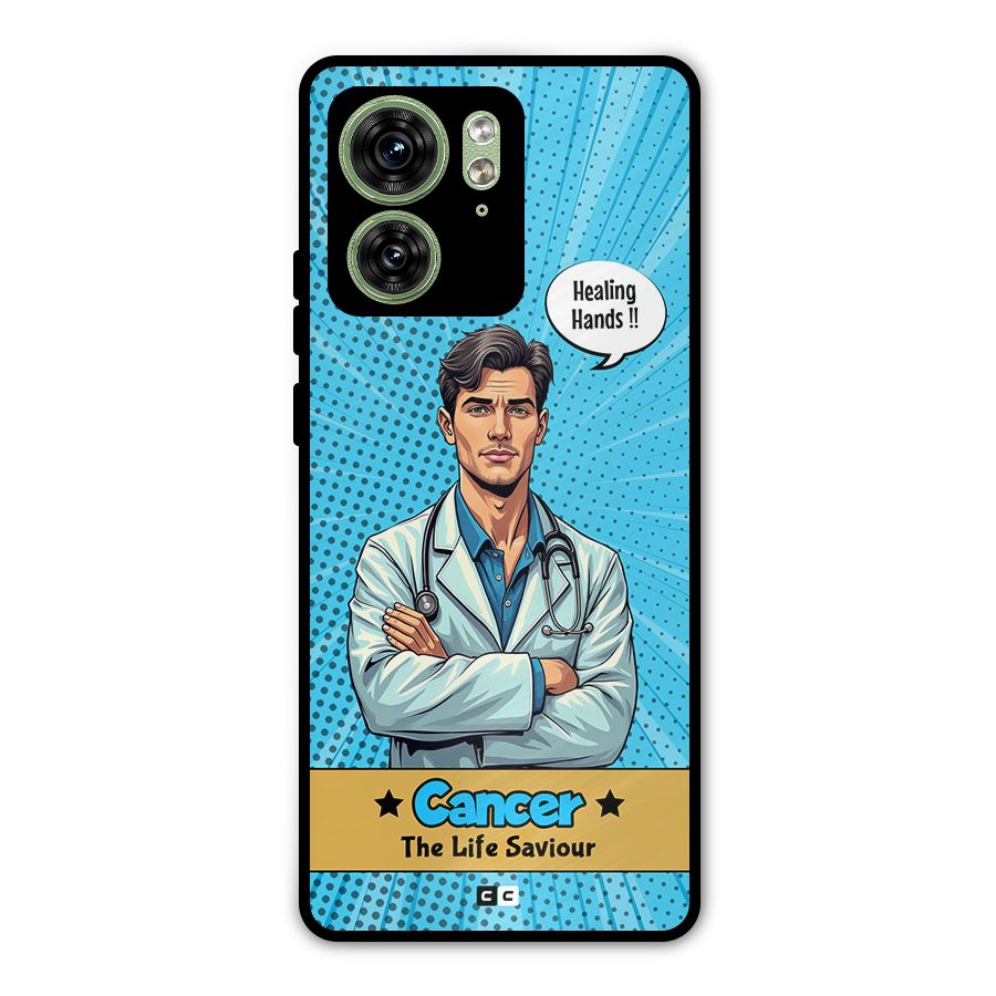 Saviour Cancer Metal Back Case for Motorola Edge 40 5G