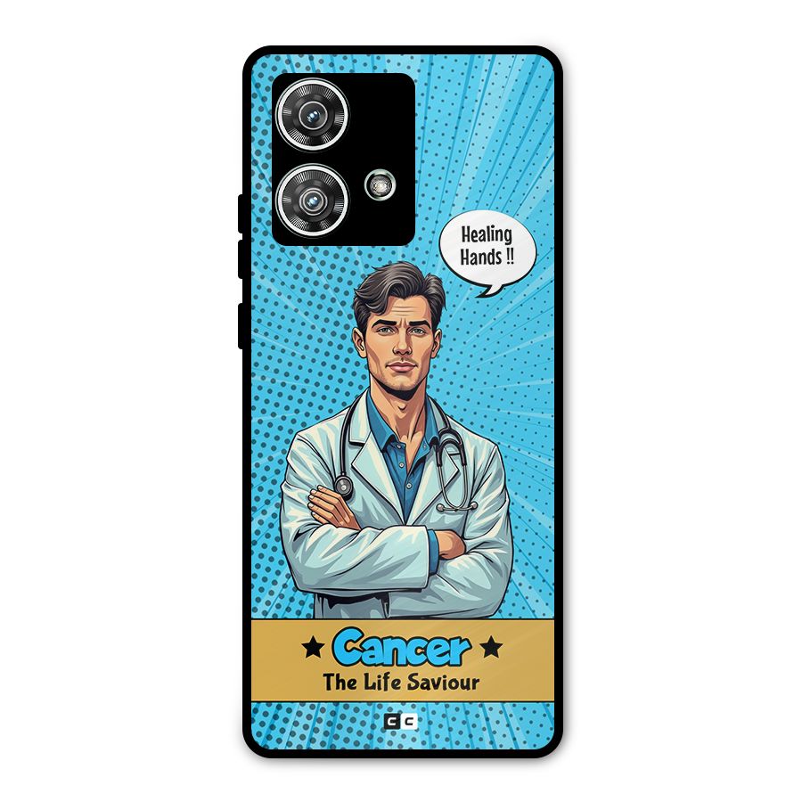 Saviour Cancer Metal Back Case for Motorola Edge 40 Neo