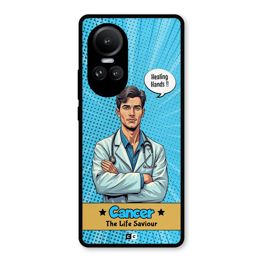 Saviour Cancer Metal Back Case for Oppo Reno10 Pro