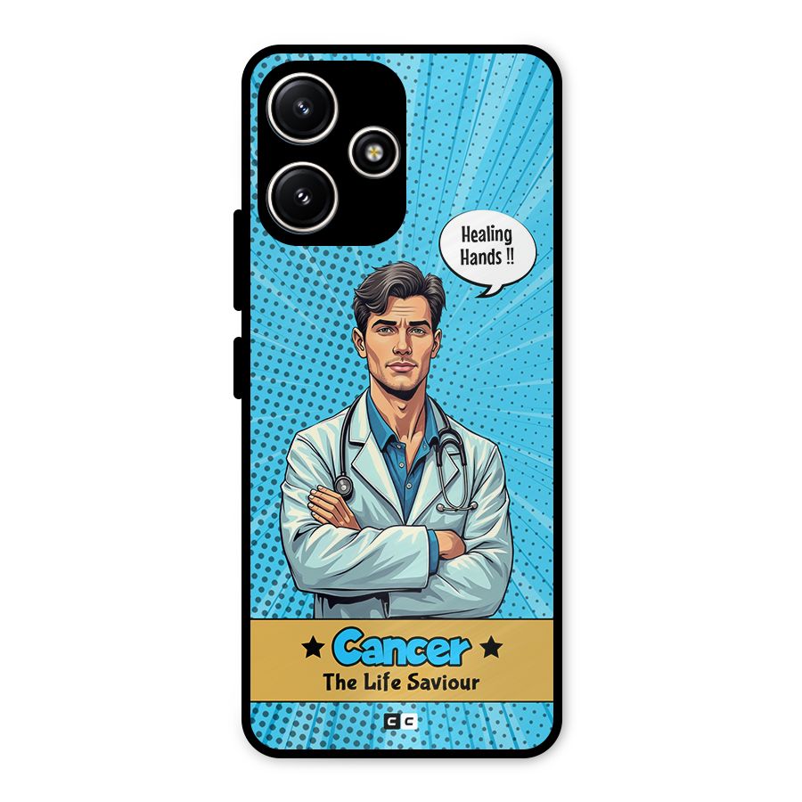 Saviour Cancer Metal Back Case for Poco M6 Pro