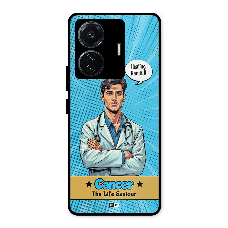 Saviour Cancer Metal Back Case for Vivo T1 Pro