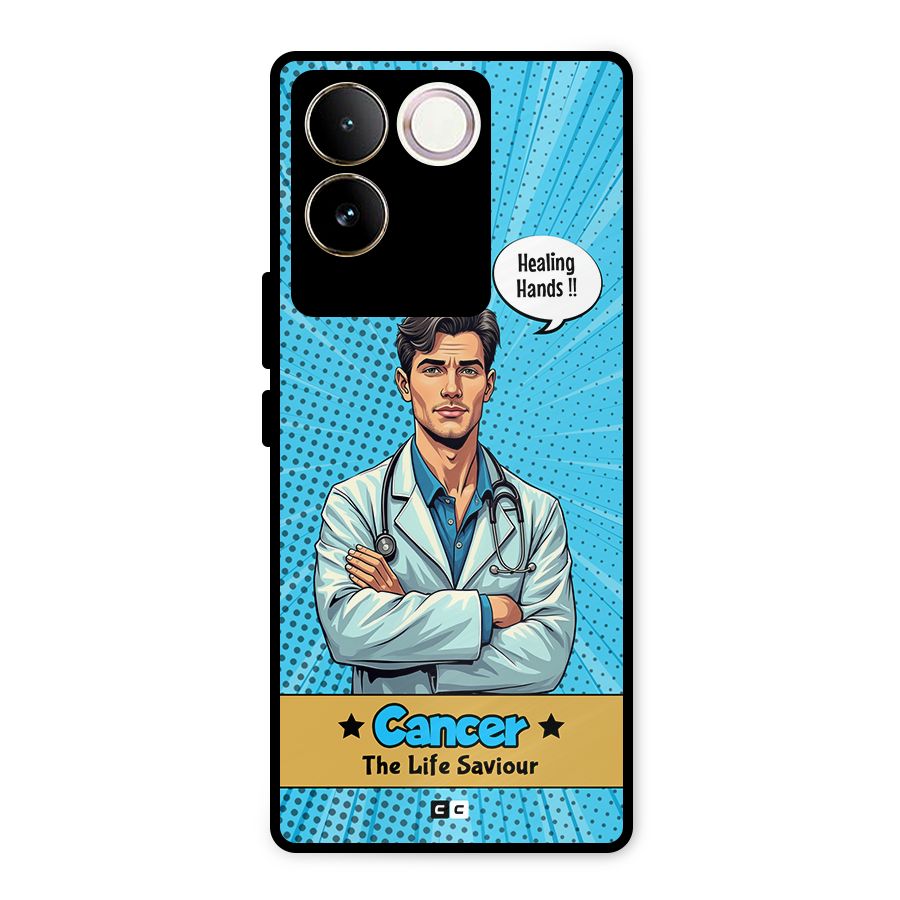 Saviour Cancer Metal Back Case for Vivo T2 Pro