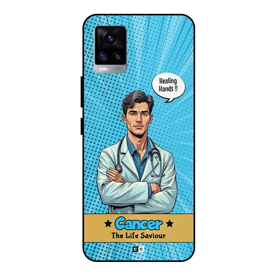 Saviour Cancer Metal Back Case for Vivo V20 2021