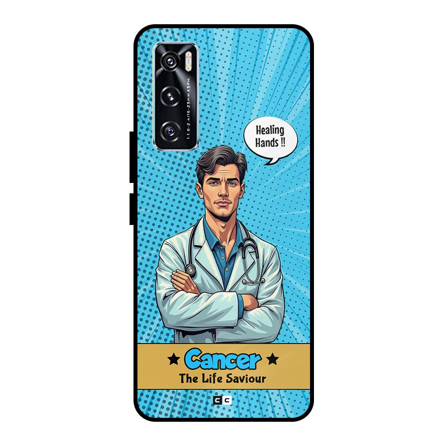 Saviour Cancer Metal Back Case for Vivo V20 SE