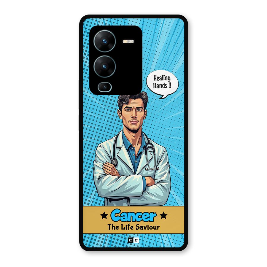 Saviour Cancer Metal Back Case for Vivo V25 Pro
